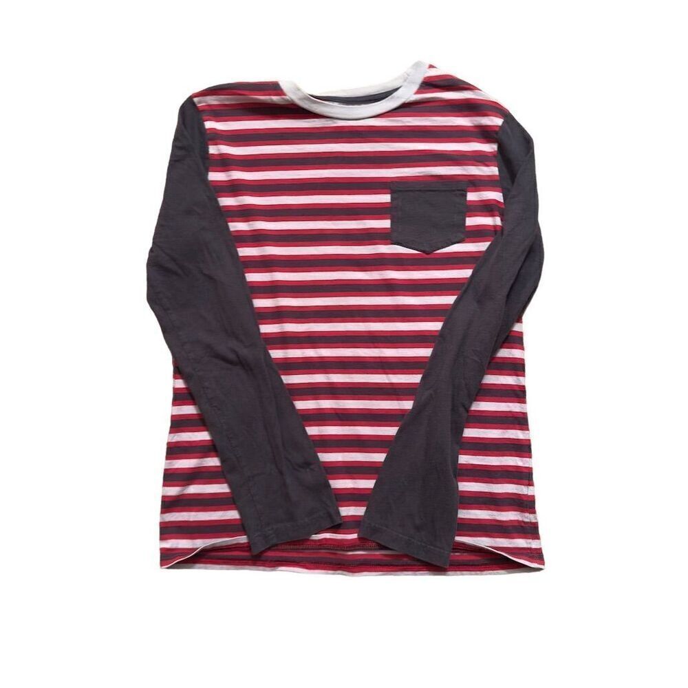 Circo Kids Striped Long Sleeve Shirt Red Size 16 Casual Crew Neck